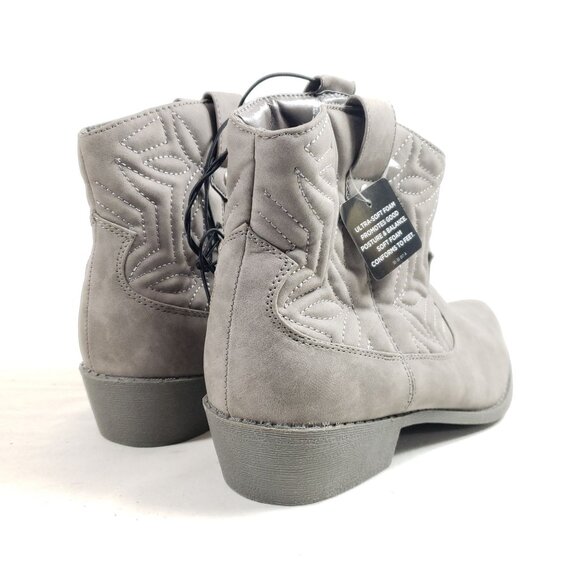 Arizona Jean Co. Womens Size 10 Western Ankle Boots Gray - Picture 4 of 9